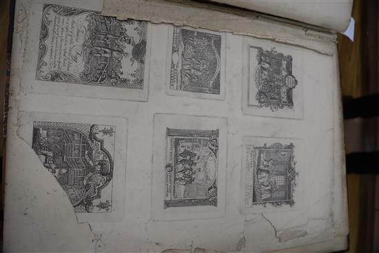 Hogarth, William - Works, folio, contemporary half morocco, front joint split away but attached at rear